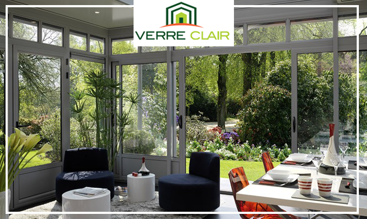 Vérand'home : la nouvelle véranda à toiture plate verre clair Toiture décor Véranda