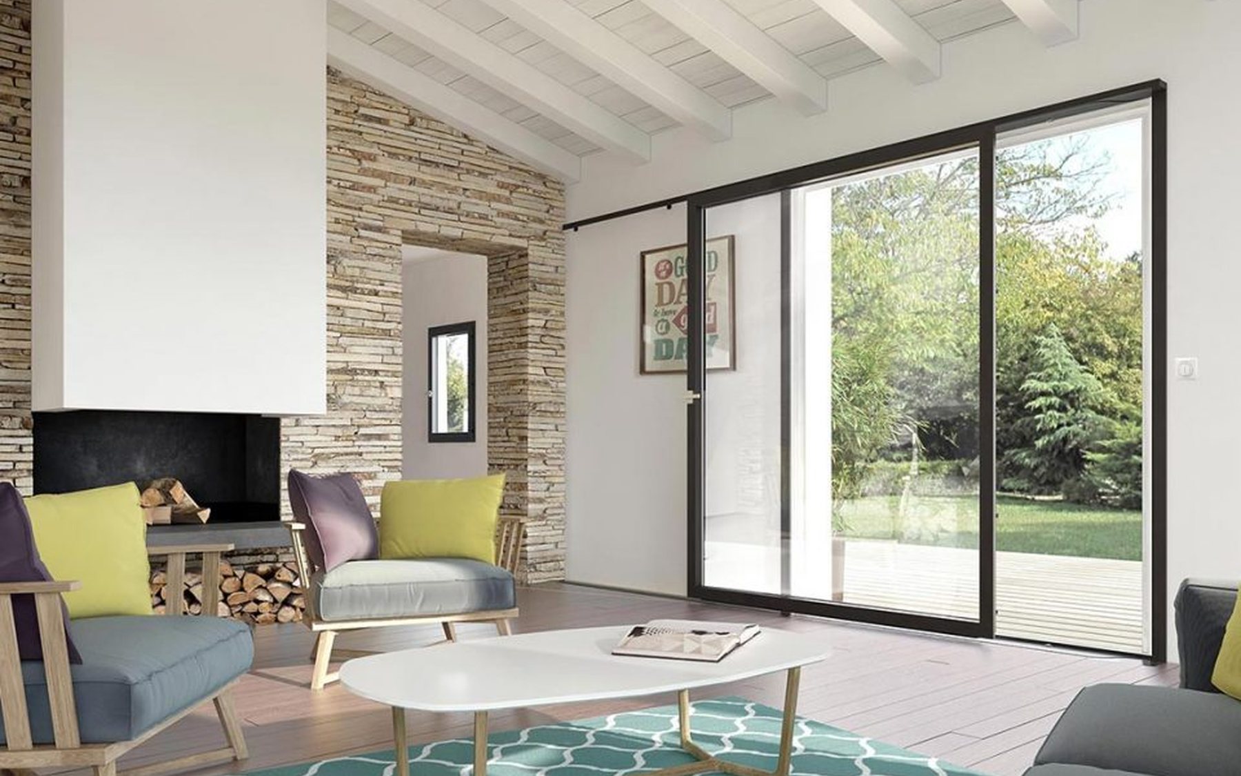 Fenêtres sur mesure installées dans une maison - réalisation Verre Clair