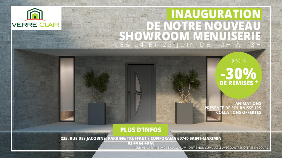 Verre clair - Showroom inauguration