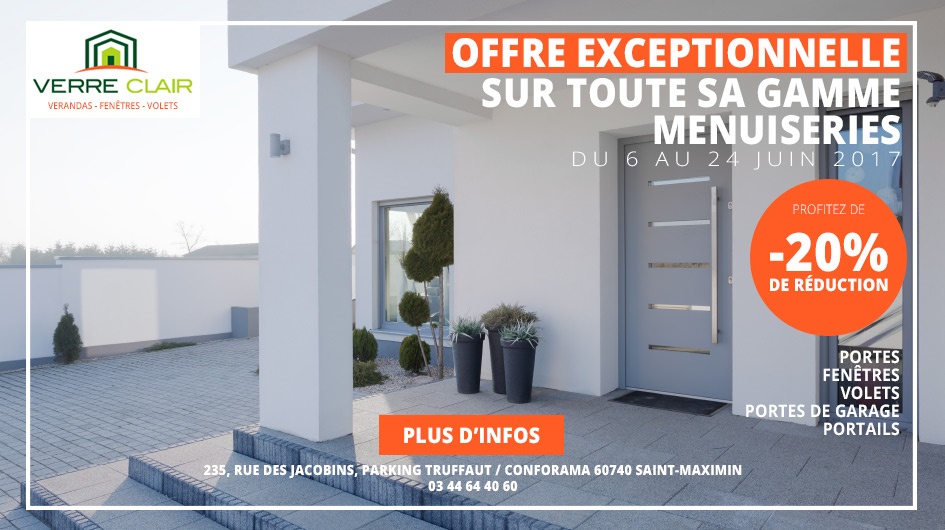 offre menuiserie Verre Clair