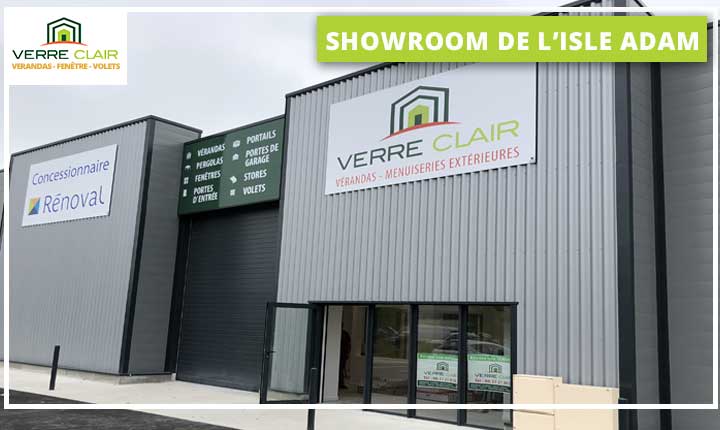 Showroom L'Isle Adam Verre Clair, spécialiste de la menuiserie et de la véranda